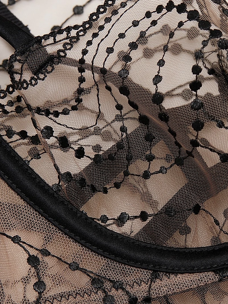Ondule Embroidered Lace Mini Slip