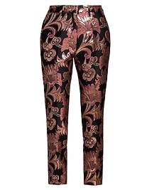 Jacquard Paisley Slim-Fit Trousers