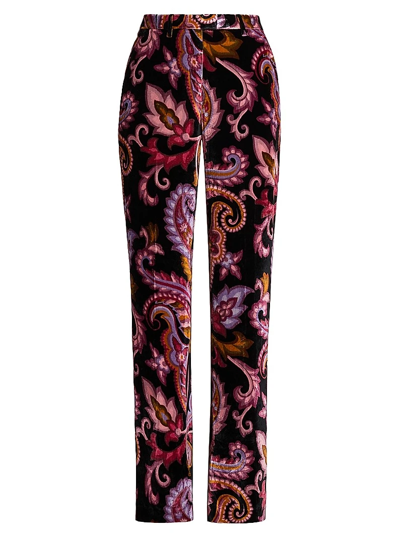 Paisley Slim-Fit Trousers