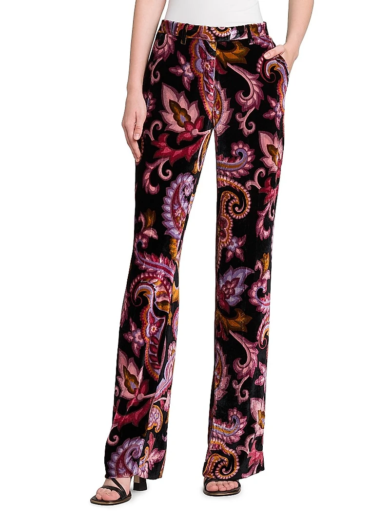 Paisley Slim-Fit Trousers