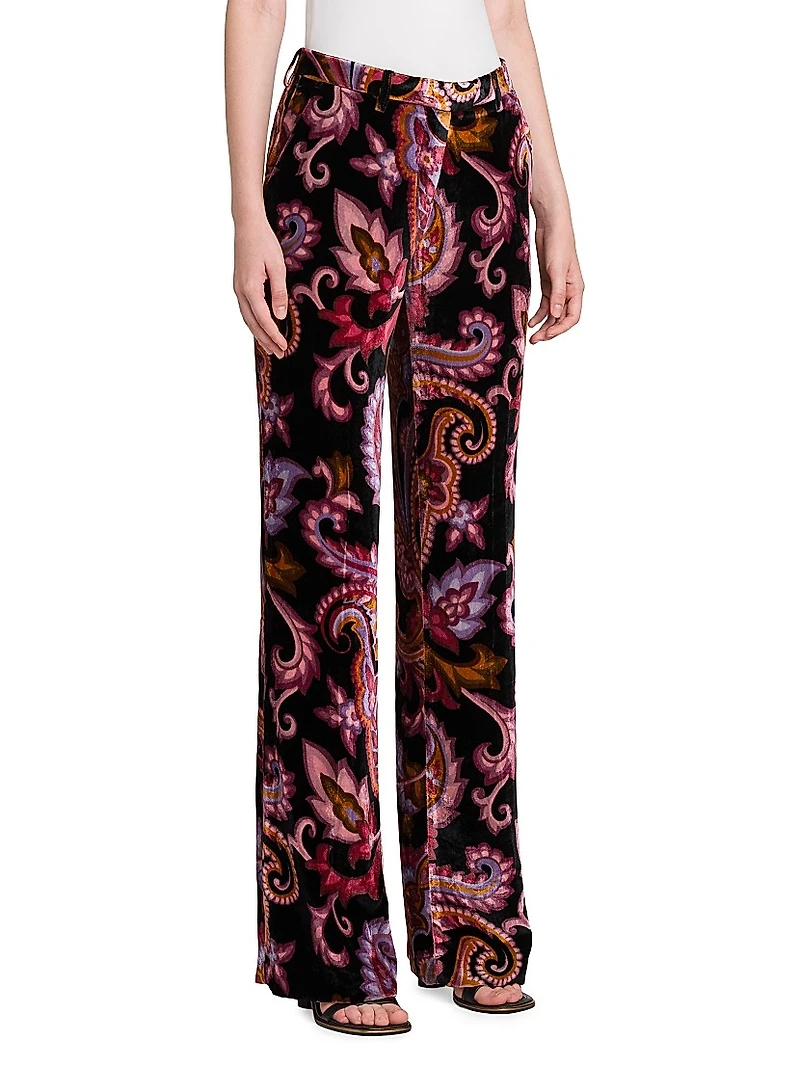 Paisley Slim-Fit Trousers