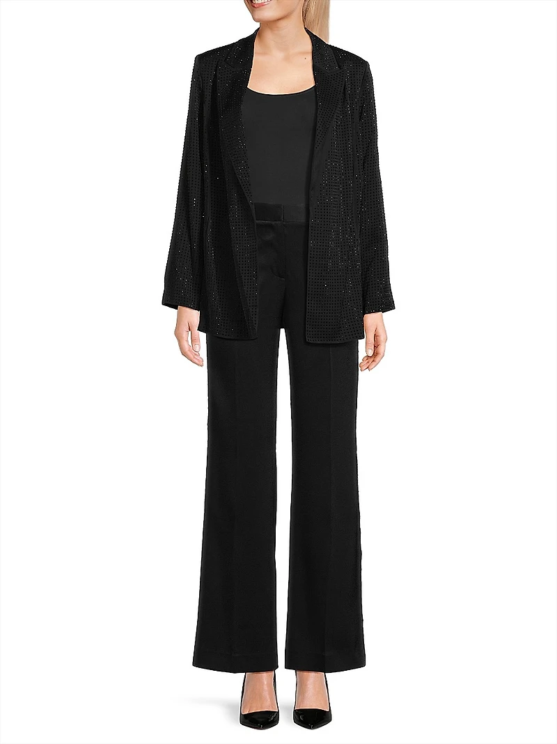 Willow Hotfix Stretch-Silk Self-Tie Jacket