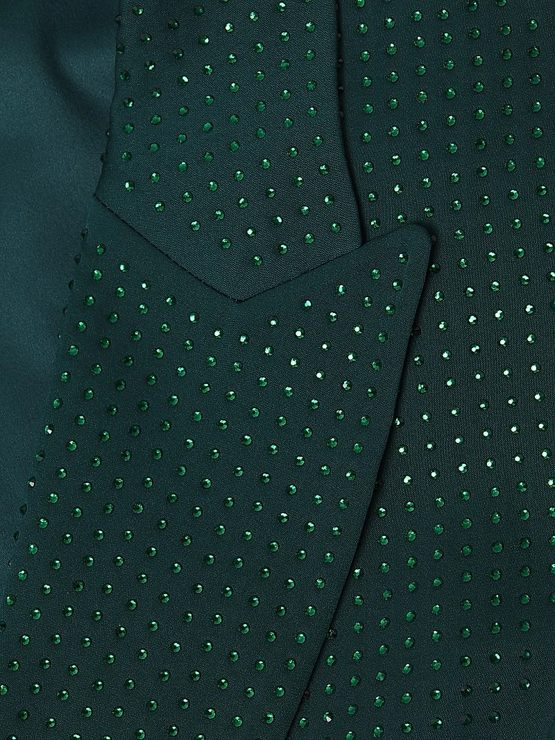 Willow Hotfix Stretch-Silk Self-Tie Jacket