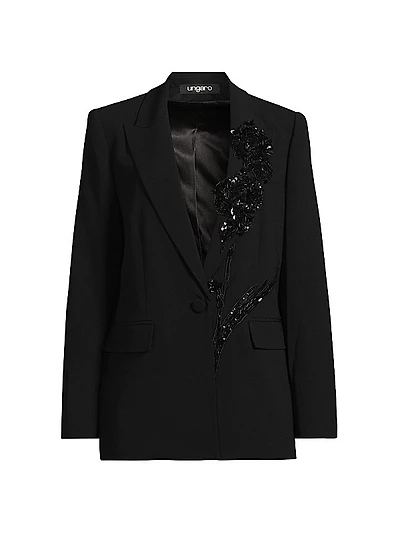 Cassandra Embellished Appliqué Blazer