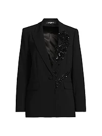 Cassandra Embellished Appliqué Blazer