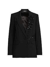 Cassandra Embellished Appliqué Blazer