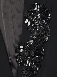 Cassandra Embellished Appliqué Blazer