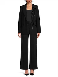Cassandra Embellished Appliqué Blazer