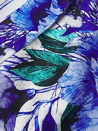 Emma Floral Cape-Sleeve Blouse