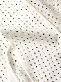 Isla Embellished Stretch Silk Tieneck Blouse