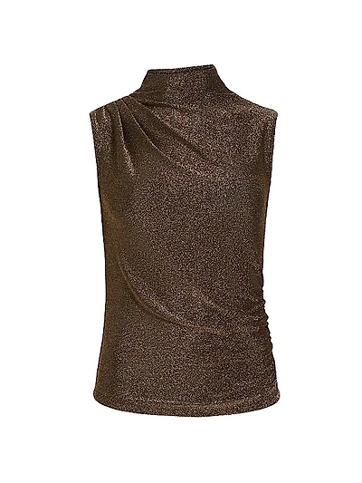 Mylie Metallic Draped Top