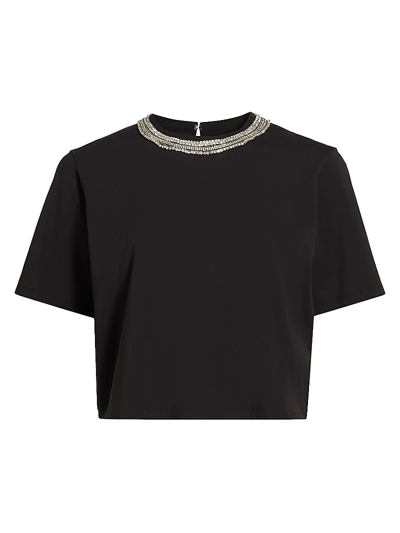 Sebastian Crystal-Embellished Short-Sleeve T-Shirt