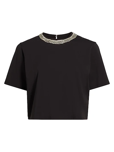 Sebastian Crystal-Embellished Short-Sleeve T-Shirt