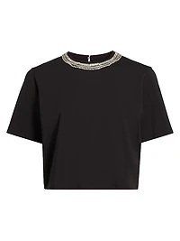 Sebastian Crystal-Embellished Short-Sleeve T-Shirt