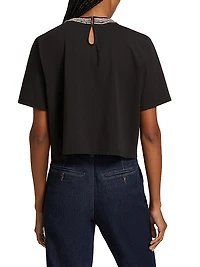 Sebastian Crystal-Embellished Short-Sleeve T-Shirt