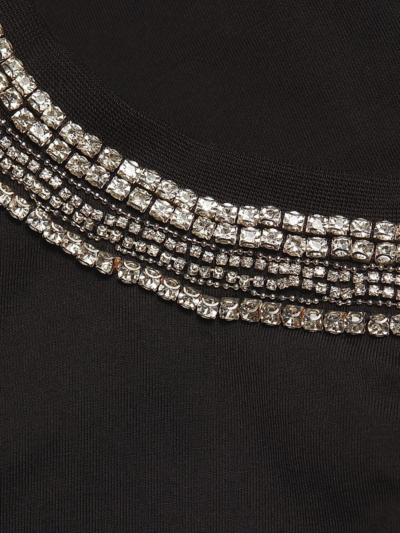 Sebastian Crystal-Embellished Short-Sleeve T-Shirt