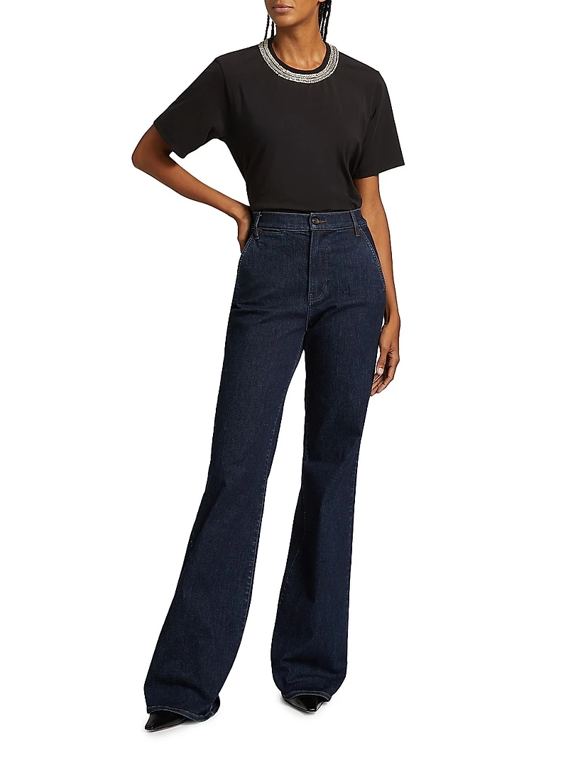 Sebastian Crystal-Embellished Short-Sleeve T-Shirt