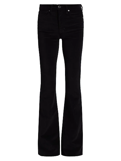 Beverly Velvet Mid-Rise Boot-Cut Jeans