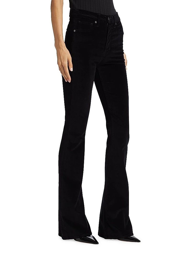 Beverly Velvet Mid-Rise Boot-Cut Jeans