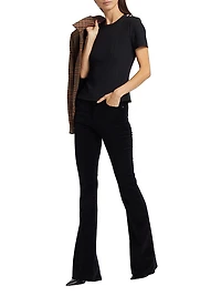 Beverly Velvet Mid-Rise Boot-Cut Jeans