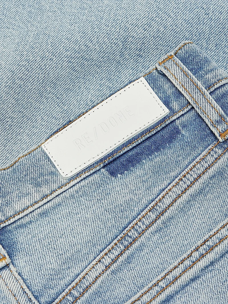 Mid-Rise Stretch Wide-Leg Crop Jeans