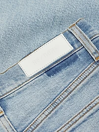 Mid-Rise Stretch Wide-Leg Crop Jeans