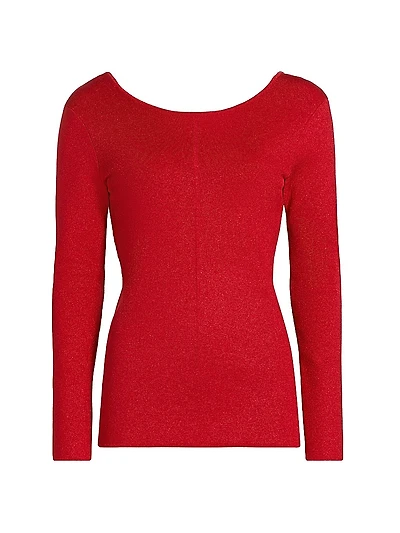 Heritage The Gia Drape Back Lurex Top