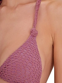 Solid Lee Triangle Bikini Top
