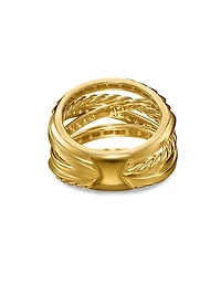 Crossover Trio Six Row Ring 18K Yellow Gold