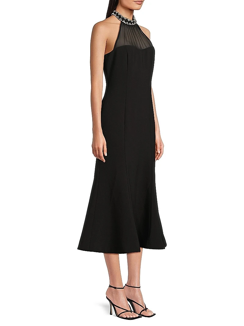 Lirio Embellished Collar Cocktail Dress