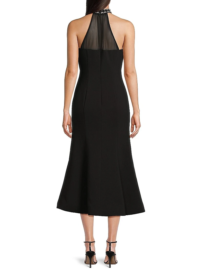 Lirio Embellished Collar Cocktail Dress