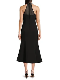Lirio Embellished Collar Cocktail Dress