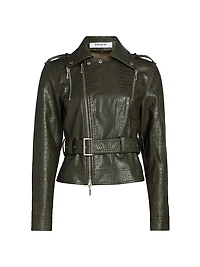 Reed Faux-Leather Biker Jacket