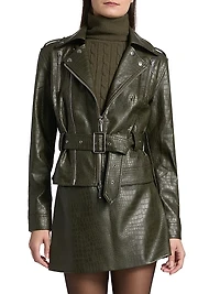 Reed Faux-Leather Biker Jacket