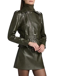 Reed Faux-Leather Biker Jacket