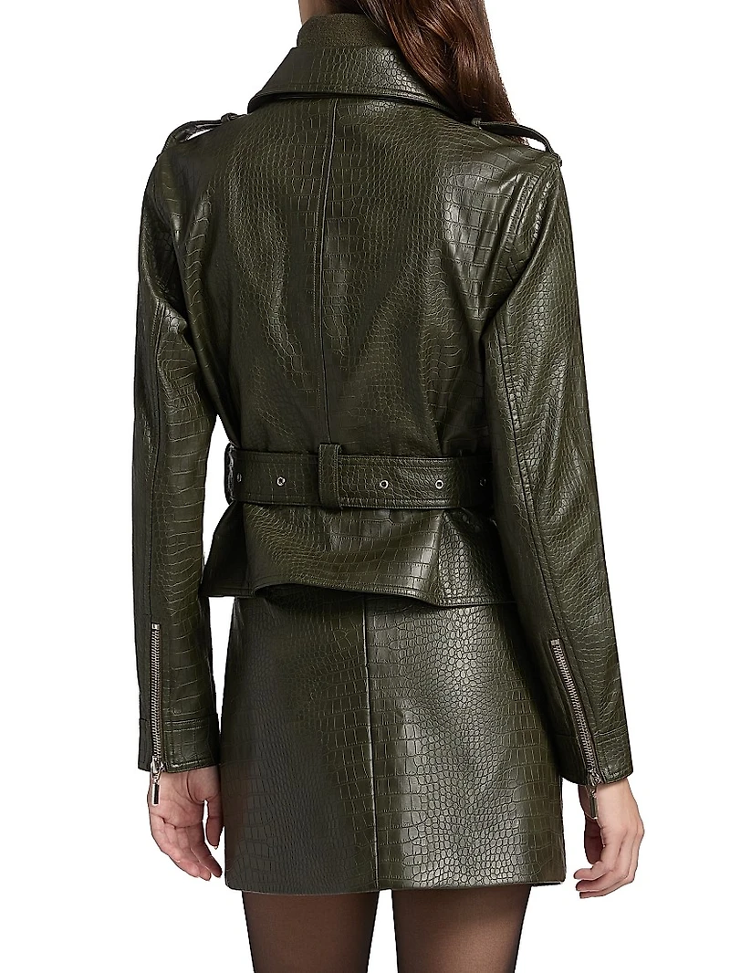 Reed Faux-Leather Biker Jacket