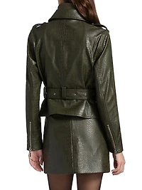 Reed Faux-Leather Biker Jacket