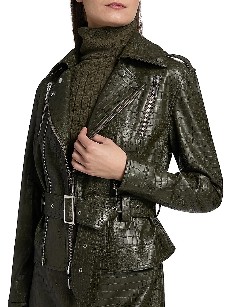 Reed Faux-Leather Biker Jacket