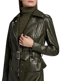 Reed Faux-Leather Biker Jacket