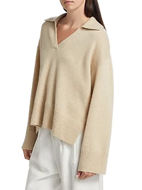 Sawyer Oversized Cashmere & Wool Polo Sweater