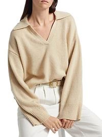 Sawyer Oversized Cashmere & Wool Polo Sweater