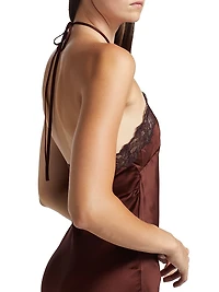 Aara Silk Halterneck Midi-Dress