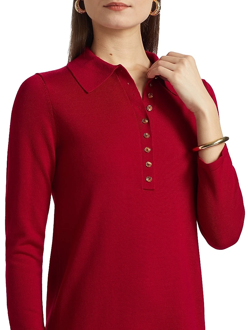 Luell Wool Polo Minidress