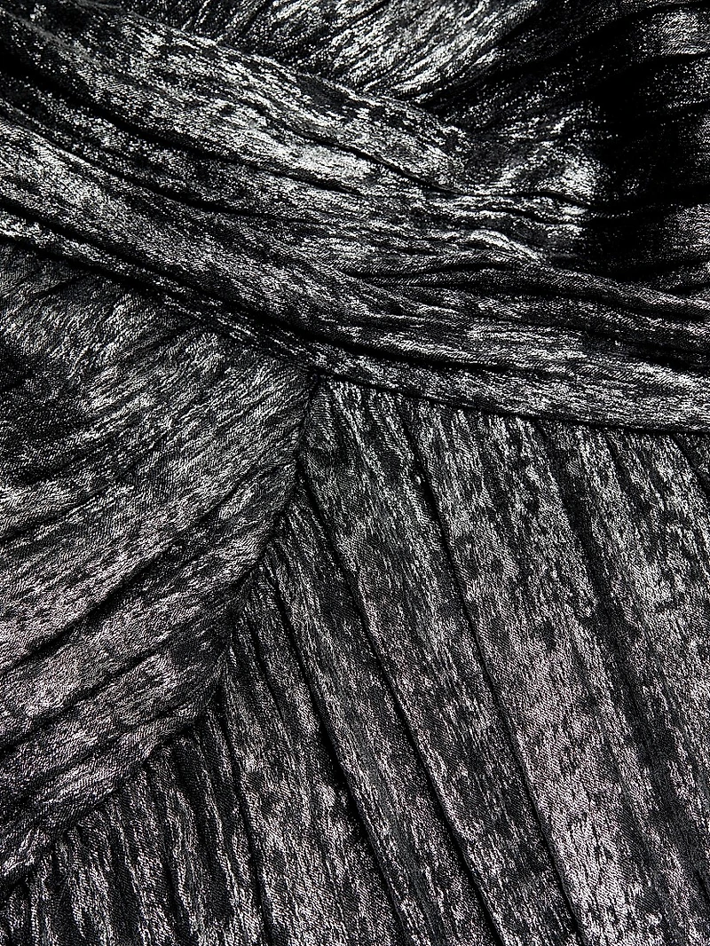 Bettie Metallic One-Shoulder Gown