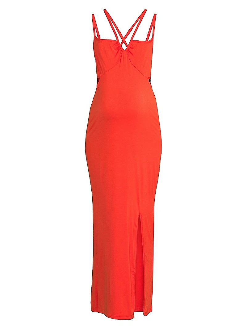 Bella Maternity Cut-Out Sleeveless Maxi Dress