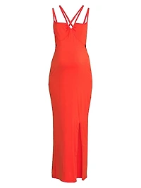 Bella Maternity Cut-Out Sleeveless Maxi Dress