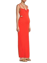 Bella Maternity Cut-Out Sleeveless Maxi Dress