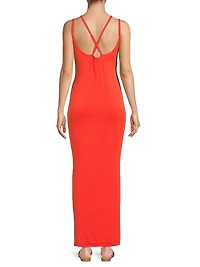Bella Maternity Cut-Out Sleeveless Maxi Dress