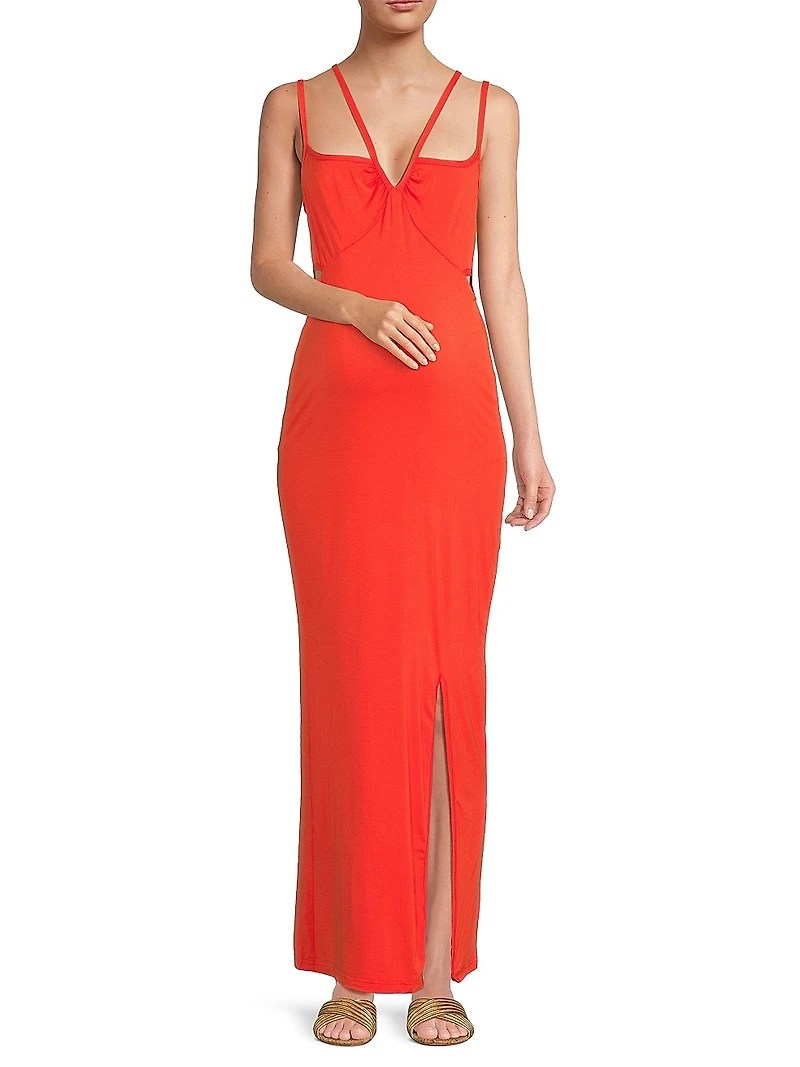 Bella Maternity Cut-Out Sleeveless Maxi Dress