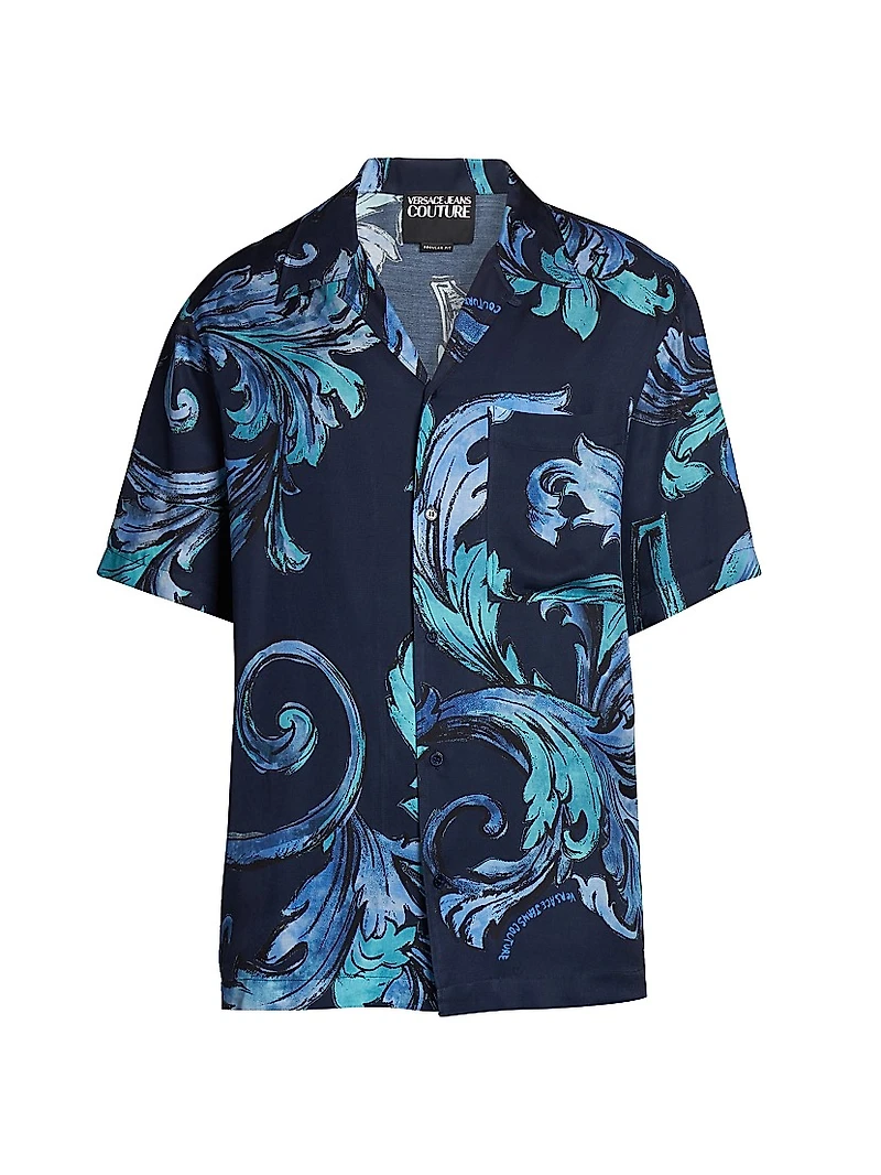 Barocco Short-Sleeve Camp Shirt